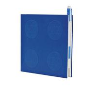 IQ LEGO Locking Notebook with Gel Pen - Blue (53562), Hardcover Notebook for School, Office, Home