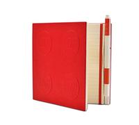 IQ LEGO Locking Notebook with Gel Pen - Red