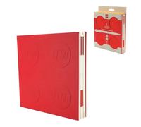 IQ LEGO Notebook with Lock & Gel Pen (Red) - 192 Page Lined Notebook in LEGO Design - Includes Gel Pen with 0.7mm Lead - Officially Licensed Product - Gift Idea for Children and Fans