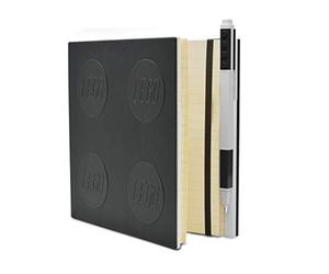 IQ LEGO Stationery Locking Notebook with Gel Pen - Black