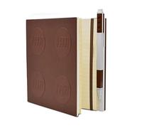 IQ LEGO Stationery Locking Notebook with Gel Pen - Brown
