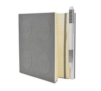 IQ LEGO Stationery Locking Notebook with Gel Pen - Grey