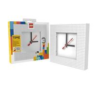 Lego Time Wall Clock - White Lego White
