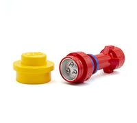 IQ LEGO Torch Flashlight - Red/Blue/Yellow (FL4A) | Removable Cap, Batteries Included