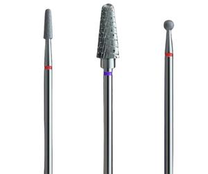 IQ NAILS Basic Home Nail Drill Bits - Set of 3 Manicure and Pedicure Drill Bits - 2x Diamond Cuticle Drill Bit - 1x Hybrid & Gel Drill Bit for Hybrid, Gel, Acrylic Nails - Nail Accessories