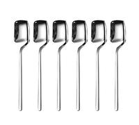 IQCWOOD Demitasse Espresso Spoons, 5.6 Inches Stainless Steel Coffee Spoon, Mini Dessert Tea Honey Ice Cream Spoons, Set of 6