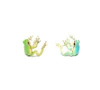 IQIC 2Pcs Frog Rings for Women Adjustable Tree Frog Rings Cute Blue Green Frog Rings Statement Open Frog Rings Animal Rings Present, Metal, No Gemstone