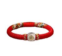IQIC Tibetan Buddhist Bracelet for Women Red String Protection Kabbalah Braceletes Adjustable Peaceful Buckle Prayer Rope Bracelet Unique Red Black Lucky Charm Braceletes Costume Jewelry Accessories