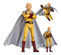 IQITOYS 15CM Saitama Action Figure ONE PUNCH MAN Anime Figure Movable and Interchangeable Faces Model Statue Desktop Decoration PVC Material Gift for Fans