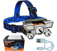 IQOBELL Head Lamp Lightweight Outdoor Head Torch Waterproof USB-C Rechargeable Headlight for Work, Camping and Night Activities, Charging Cable Included
