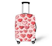 IQOPPEDR Candy Heart Suitcase Cover Customized Design Your Name and Number Washable Resilient Travel Luggage Protector Suitable for Women Men Holiday Trips, L
