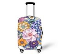 IQOPPEDR Colorful Boho Mandala Suitcase Cover 25-28 inch Custom Luggage Cover for Women Men Washable Suitcase Protector Luggage Accessories for Outdoor Long Distance Travel, L