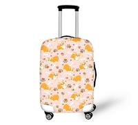 IQOPPEDR Cute Corgi Paw Bones Suitcase Cover for Women Stylish Prints Stain and Scratch Resistant Luggage Cover Protect Your Luggage Tidy Suitable for Working, Long Trips, M