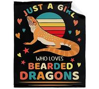 IQOPPEDR Dragons Blanket Gift for Girl Women Bearded Dragon Blankets for Couch Sofa Bed Fleece Throw Blanket Warm Gift for Kids Women Indoor Home Decor 80"x60" for Adult