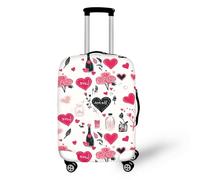 IQOPPEDR Honey Heart Suitcase Cover for Women Stylish Prints Stain and Scratch Resistant Luggage Cover Protect Your Luggage Tidy Suitable for Valentine's Day, Long Trips, S