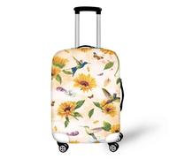 IQOPPEDR Hummingbird Sunflower Suitcase Cover 25-28 inch Luggage Cover for Women Daisy Butterfly Suitcase Protector Luggage Accessories for Outdoor Long Distance Travel Nice Gifts, L