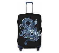 IQOPPEDR Spandex Travel Luggage Cover Suitcase Protector Bag,Dragon Wisdom Power Dust-Proof Fits 18-32 Inch Luggage, Suitcase Sleeve For Kid And Adult,Medium