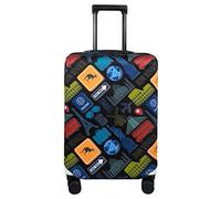 IQOPPEDR Travel Luggage Cover Suitcase Protector Fits 18-22 Inch Case (Bon Voyage, S)