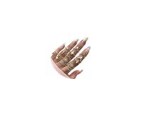 IQPDYV Gold Knuckle Stacking Rings for Women Teen Girls,Stackable Joint Finger Statement Rings Set Boho Vintage Midi Rings Y2k Moon Star Snake Butterfly Pearl Top Finger Rings, One Size, Metal, no