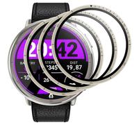 IQShield Tempered Glass Screen Protector Compatible with Amazfit Active 2 44 mm, Pack of 3 HD Tempered Glass Screen Protector, 3D Round Edge Screen Protector, Touch Sensitive, Bubble-Resistant