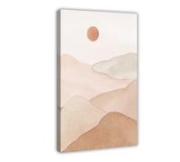 IQTFHGB Bohemian-Style Mountain Ranges And Sunshine Poster Canvas Poster Bedroom Decor Landscape Office Room Decor Gift 12x18inch(30x45cm)