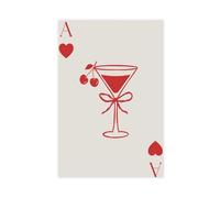 IQTFHGB Poker Martini Canvas Poster Bedroom Decor Landscape Office Room Decor Gift 20x30inch(50x75cm)