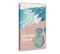 IQTFHGB Vintage Travel Poster for Royal National Park, Sydney, Australia Canvas Poster Wall Art Decor Print Picture Paintings for Living Room Bedroom Decoration 16x24inch(40x60cm)