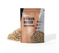 iQuatics Bloodworm Fish Food Freeze Dried for Tropical Fish, 20g