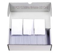iQuickey 50pcs 13.56MHz Rewritable UID RFID Cards, Mi-Fare 1K S50 NFC Smart Cards, Door Access Control Copy Cards, Block 0 Sector Changeable, ISO 14443A Compliant for Electric Door Lock System