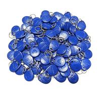 iQuickey Bulk 50pcs 125KHz RFID Key Fob Tags for Access Control EM4100 Read Only Cards, Durable ABS Tokens, ISO14443A Certified, NOT Writable NOT Changeable