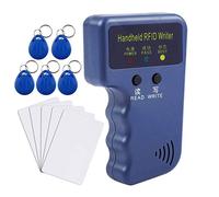 iQuickey Upgraded 125KHz RFID Card Reader Writer & Cloner, Handheld Access Control Duplicator for EM4100/T5577/EM4305, Includes 10pcs Writable Key Cards (NOT for 13.56MHz)