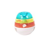 Iquities Treat Dispenser Dog Toy, Interactive IQ Wobbler Treat Ball, Slow Eating Brain Training Toy for Dogs, Orange & Green