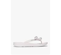 Iqushion Glitz Bow Urban White Flip Flops - White Patent / 3
