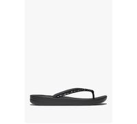 Iqushion Multi Crystal All Black Flip Flops - Black Patent / 4