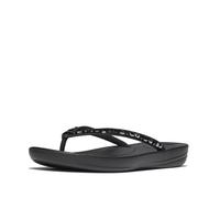 Fitflop Women's iQUSHION Multi-Crystal Ergonomic FLIP-Flops, Black, 7 UK