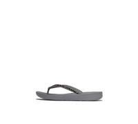 Fitflop Women's iQUSHION Multi-Crystal Ergonomic FLIP-Flops, Grey, 6 UK