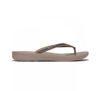 iQushion Ombre Sparkle | Taupe/Pewter | Womens Jewelled Summer Flip Flop Sandals