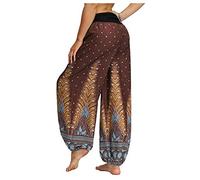 IQYU Aladin trousers, women's summer harem trousers, women's lightweight thin jogging bottoms, women's long summer trousers, plain baggy fabric trousers, teenage girls' summer trousers, hippie