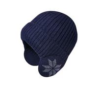 IQYU Cap Men's Winter Warm Hat for Men and Women in Winter, Thickened Knitted Wool, Cold-Resistant Earmuffs Hat South Hat, navy, One Size