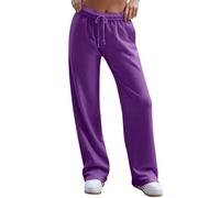 IQYU Casual trousers women's cotton sports trousers women's long running trousers plain women's trousers slim fit women's trousers straight leg running trousers classic sweatpants sweatpants