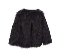 IQYU Faux Fur Vest Girls Autumn Winter Fur Vest Children's Fur Jacket Girls Warm Coat Fur Vest Sleeveless Fur Coat Warm Vest Jacket Coat Outerwear Warm Coat Vest Faux Fur Vest, black, 130