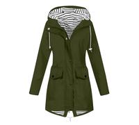 IQYU Hiking Jacket Women's Waterproof Breathable Winter: Outdoor Softshell Jackets for Women with Hood Rain Jacket Long Transition Jacket Elegant Plus Size Winter Parka Warm Long Softshell Jacket