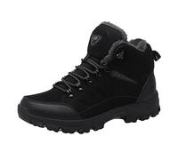 IQYU Men's snow boots, warm winter shoes, lined barefoot, high trainers, men, lightweight trekking shoes, hiking shoes, men's waterproof lightweight leather, trail running shoes, waterproof outdoor,