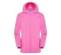 IQYU Rain Jacket Women's Lightweight Foldable Waterproof Softshell Jacket Bicycle Breathable Cycling Jacket Autumn Transition Jacket Elegant Raincoat Outdoor Jackets Functional Jacket with Hood