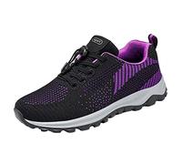 IQYU Trainers Men's Sports Shoes Orthopaedic Mesh Breathable Outdoor Shoes Leisure Shoes Trekking Shoes Road Running Shoes Loafers Shoes Outdoor Running Shoes Trainers Lightweight Canvas Shoes, black,