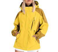 IQYU Women's Cycling Jacket Waterproof Breathable with Hood - Softshell Jacket Women's Long Women's Jackets Large Sizes Elegant Transition Jackets with Pocket Wind Jacket Lightweight Raincoat Winter
