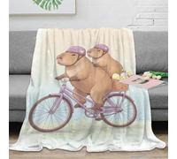 IQZAXPSRS 3D Printed riding bike Couch Blanket Microfiber Warm Soft Bedding Cosy Cartoon animal Living Room Throw Anti Static Wrinkle Free for Families Households Guests 60x80inch(150x200cm)