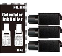 IR-40 Compatible Calculator Printer Ribbon Ink Roller Compatible for Casio HR-10RC HR-8TM Replacement Ink Rollers for Canon P1-DHV-3 P1-DH V CP16 IR40 IR30 NR40 PR40 IR40Bk IR-40B (Black, IR-40)