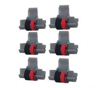 IR-40T Black Red Ink Roller 6-Pack for Calculators Black and Red Calculator Ribbon IR-40T 6 Units Dual-Color Ink Roller IR-40T for Cash Registers 6x IR-40T Printer Ribbon for Canon High Contrast Black
