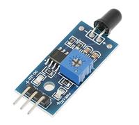 IR Flame Sensor Module, High Sensitivity Adjustable Infrared Flame Detection Sensor with Digital Analog Output for Fire Alarm Robotics Projects 5PCS